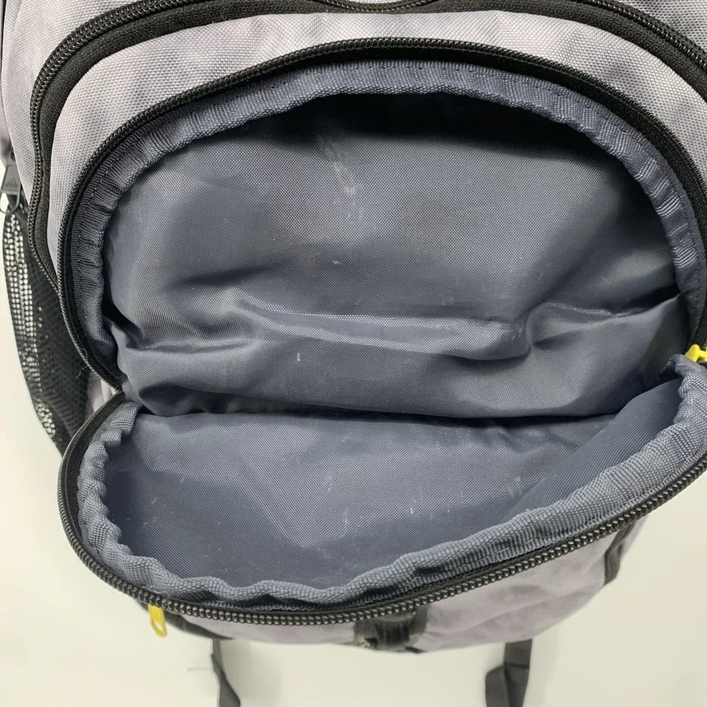 Adidas Prime 6 Backpack Gray Black Yellow Accents Load Spring Straps Side Pocket